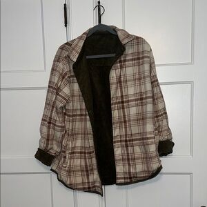 Plaid Reversible Jacket with Corduroy Lining